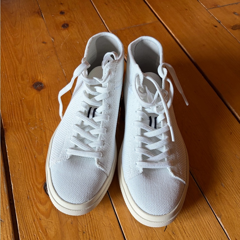 Rothy's White Low-Top Knit Sneakers